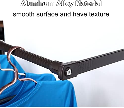 Pull Down Closet Rod Hanger for Hanging Clothes - Adjustable Clothing Storage Organizer System with Ergonomic Handle - Silver, 550 to 1200mm