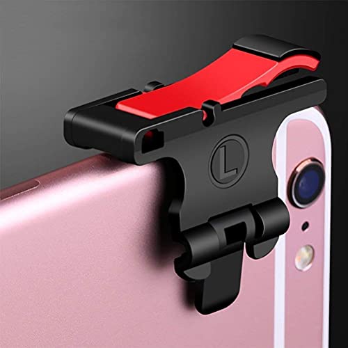 Image of QOCXRRIN Combo of Best PUBG Trigger Mobile Gaming Controller Sensitive Aim and Fire Red Black Triggers L1 R1 Button Mobile Finger Sleeve for Pubg /Free Fire /Cod Mobile