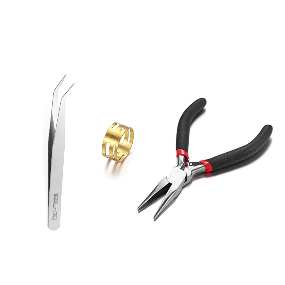 St.Kunkka Jewelry Pliers for Jewelry Making, with Tweezers Jump Ring Opener Fit Handcraft Beadwork Repair (Tool)