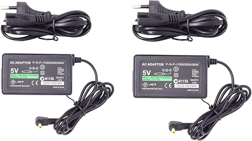 2X Caricatore Compatibile con Psp Alimentatore Compatibile con Console Sony PSP 1000/2000/3000 Charger Power Adapter