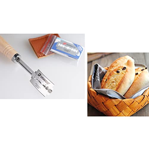 Roestvrijstalen Broodmessen Keuken Lichtgewicht Broodmes Gereedschap Voor Het Snijden Van Brood Kaastaart Snijd Brood Met 4 Vervangende Mes - Image 4