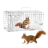 17" Humane Squirrel Trap, Folding Live Small Animal Trap, Easy Catch and Release
