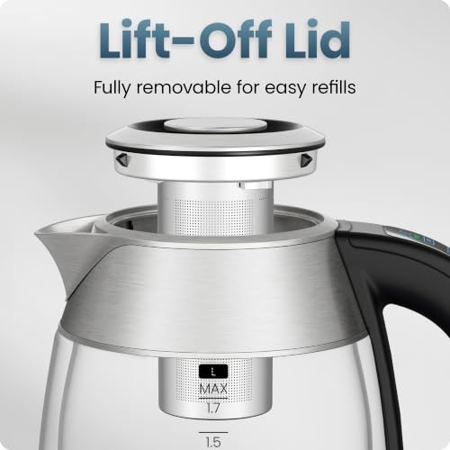 Image of Chefman Cool Touch 1.7 L Double-Wall Electric Kettle with Tea Infuser