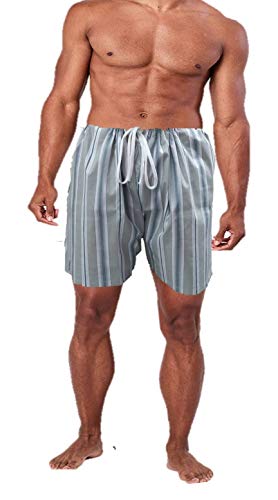 Image of Men's Lattha Traditional Pure Cotton Underwear aka Patta wala Janghiya, Dhari wala / Striped Undergarment, Khadi Latthe Ka Jangia, Nicker,Chaddi; Nade wala kachha with wide Miyani /Asan & Back Pocket & Drawstring /Nada