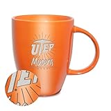 Rico Industries NCAA Texas-El Paso Miners - UTEP Sunburst Orange 18oz Laser Engraved Ceramic Lustre Mug