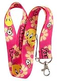 Tweety Bird Pink Keychain Lanyard