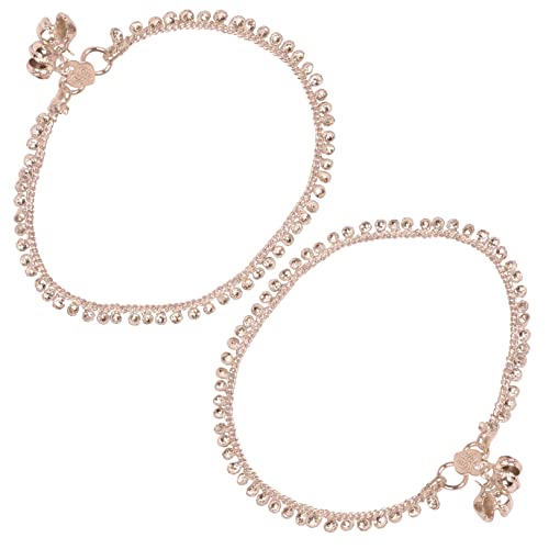 Touchstone Indian Bollywood Handcrafted Pretty Stylish Designer Jewelry Payal Paazeb Anklets In Silver Tone For Women. #TOP6