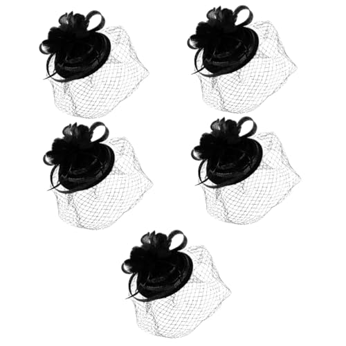 Chapeau de banquet femme en maille noire pour briller lors d'un mariage ou grand cocktail