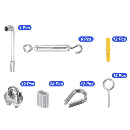 Kit de accesorios para fijación de cables M METERXITY 6Pcs 12Pcs 12Pcs 24Pcs - M5 M3 miniatura 4