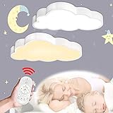 deckenlampe baby mädchen ★ Kreatives Cloud Design - Kreative Wolkenform Design, Die Dicke der Lampe ist ultradünn und beträgt nur 5,3 cm, exquisit und stilvoll. Ideal für die Installation in Kinderzimmern, Schlafzimmer, Kindergärten usw. lassen Sie das Baby in seiner bunten Kindheit in den Wolken schweben.