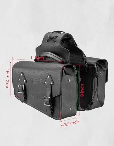 Kemimoto Motorcycle PU Leather Saddlebags