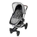 Naturally Sheepskins Merino Pram Liner – 100% Natural New Zealand Sheepskin with Cotton Backing, Universal Fit, Breathable, Temperature Regulating & Oeko-Tex Certified Baby Stroller Liner (Grey)