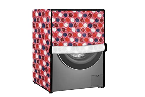 Image of Stylista Washing Machine Cover Compatible for Bosch 8 kg Front Load WAT24463IN Abstract Pattern Pink