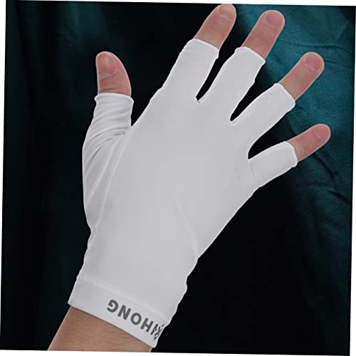 OSALADI 1 Par De Luvas UV Luvas Sem Dedos Luvas Protetoras Luvas De Unha Luvas UV Para Dirigir Luvas
