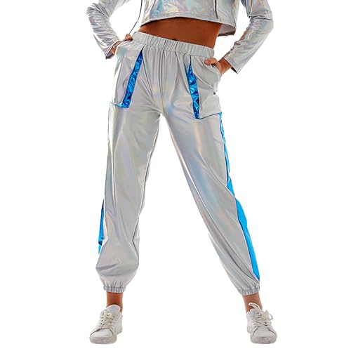 Pantalon de danse argenté brillant pour briller en spectacle sans perdre en confort