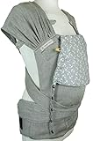 Fräulein Hübsch WrapCon Babytrage - passt ab Geburt bis ins Kleinkindalter (15kg) - Bauch- & Rückentrage - Anhock-Spreiz-Haltung wie im Tragetuch - 100% Biobaumwolle - Farbe 