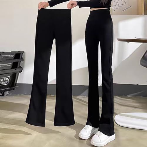 Moonker Teen Girls Skinny Bell-Bottom Pants Stretchy Elastic High Waist Flared Trousers Solid Trendy Casual2