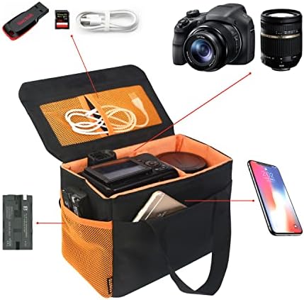 FOSOTO Foldable Camera Bag Anti-Shock Camera Insert Bag Camera SLR/DSLR Camera Carry Bag Compatible for Nikon D5600 D7200 D7500 Canon/Sony/Panasonic Cameras and Lens Accessories