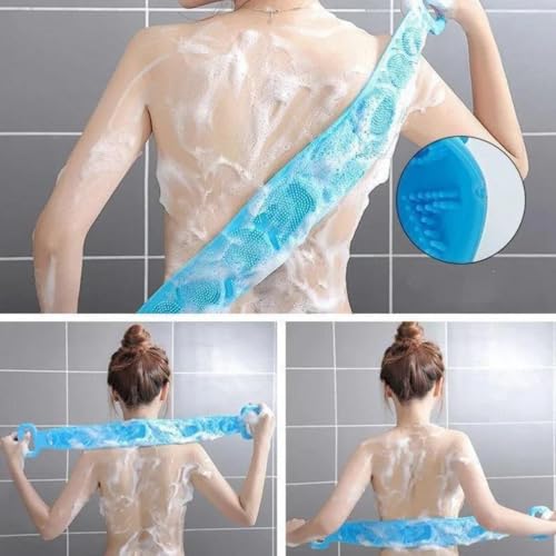 Esponja de Banho Faixa Massageadora de Silicone. Silicone Flexível em Faixa de Banho, Ideal para Esf