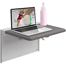 Carstens WALLAdeskTM Mini Wall Mounted Desk - Gray, 16.87 x 10.62, Durable, Professional Grade Murphy Desk for Healthcare, Home, Office, Schools - Compact, Slim Wall Mounted Folding Table