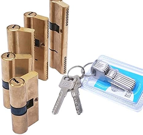 Upvc Door Locks, Barrel Locks with Keys Door Cylinder Biased Lock 65 70 80 90 115mm Cylinder AB Key Anti-Theft Entrance Brass Door Lock Lengthened Core Extended Keys(75(32.5 42.5))