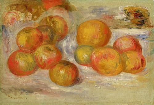 Nature morte fruits Renoir impression moderne en poster graffiti art mural 60x90