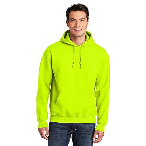 Gildan Adult Fleece Hooded Sweatshirt, Style G18500, Multipack, Neon Green