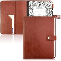 Funda de piel para cuaderno de composición de 9 3/4 x 7 1/2