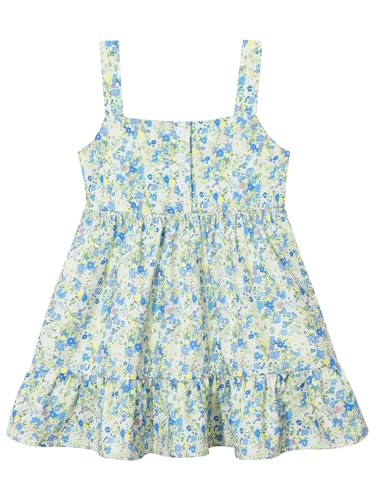 Robe d'été florale pour fille midi avec poches idéale pour les après-midis au parc