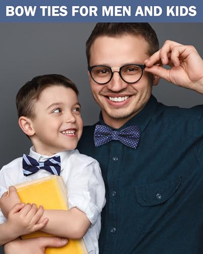 Image of Hercicy 20 Pcs Bow Ties for Men Pre Formal Satin Bowties Set with Adjustable Neck Band for Wedding Party Favors