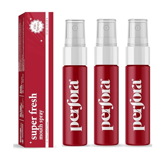 Image of Perfora Super Fresh Sweet Candied Orange Mouth Spray | Instant Fresh Breath, Alcohol-Free, Teeth Remineralization, SLS-Free | 10 ml x 3
