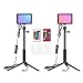 Neewer 2pz Luce LED RGB a USB per Video Dimmerabile con Telecomando Treppiede & Asta Retrattile per Riprese da Tavolo dal Basso Illuminazione per Zoom Videonconferenze Giochi in Streaming YouTube ecc