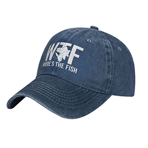 Image of WTF Where's The Fish Hat for Women Dad Hats with Design Caps