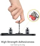 Aceyoon Support de sonnerie de téléphone cellulaire, paquet de 2 360° Rotation Polisé Téléphone Poignée Support Doigt Anneau Kickstand pour iPhone 17 16 15 14 13 12 Pro Max, Galaxy S25 S24, Smartphones 4''-8'' (Noir)