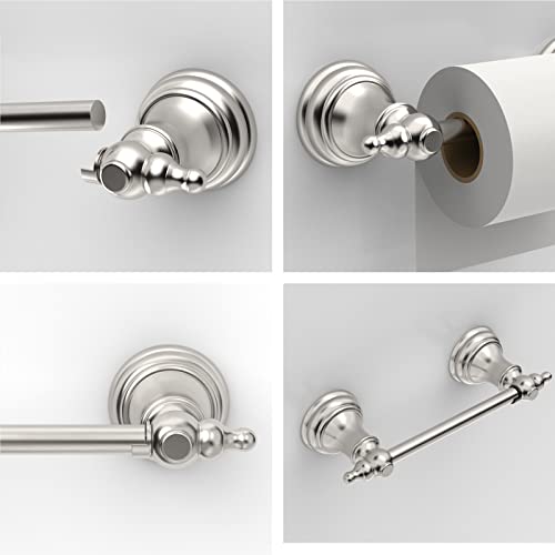 Filta Toilet Paper Holder Wall Mount, Brushed Nickel Toilet Paper Roll Holder For Bathroom, Modern Wall Pivoting Toilet Paper Hanger, Premium Bath Tissue Wall Holder Rustproof #TOP3