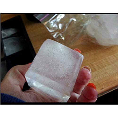 Home-Complete Large Ice Molds Silicone Trays Makes 8, 2”x 2” Big Cubes BPA-Free, Flexible-Chill Water, Lemonade, Cocktails, and More, Black(Pack Of 2) - Thumbnail 4