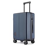 Hulsin Equipaje de mano con cerradura TSA, maleta de mano de 22 x 14 x 9 pulgadas aprobada por aerolíneas, equipaje de mano con ruedas giratorias de 360°, maleta rígida ligera de 20 pulgadas, Azul, 20