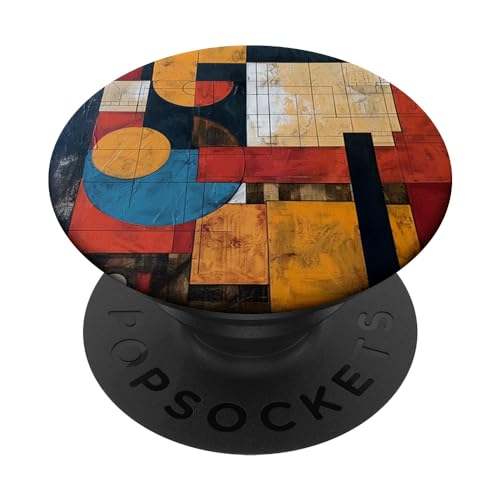 modern abstract pattern art design, Boho Abstract Geometric PopSockets Swappable PopGrip, Black