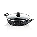 Westinghouse Cacerola Baja - 28 cm Sarten Antiadherente Inducción - con Tapa de Cristal - Mármol Negro