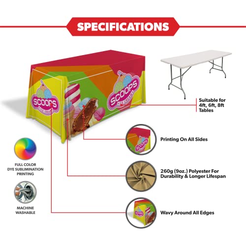 Image of LookOurWay Custom Table Cover, 8ft Throw