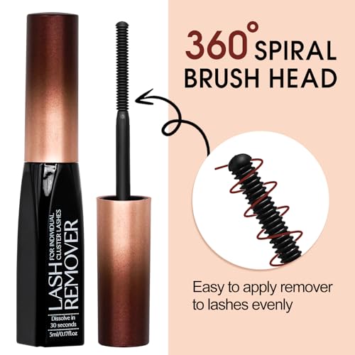 Miuffue Deep Cleansing Cluster Lash Remover, Eyelash Glue Remover for Individual False Lashes, 15s Fast Removal, Safe Ingredients, Cruelty-Free, 0.17 fl oz - Thumbnail 5