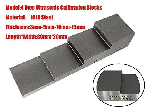 Bloque de calibración ultrasónico 4 pasos 1018 acero miniatura 2