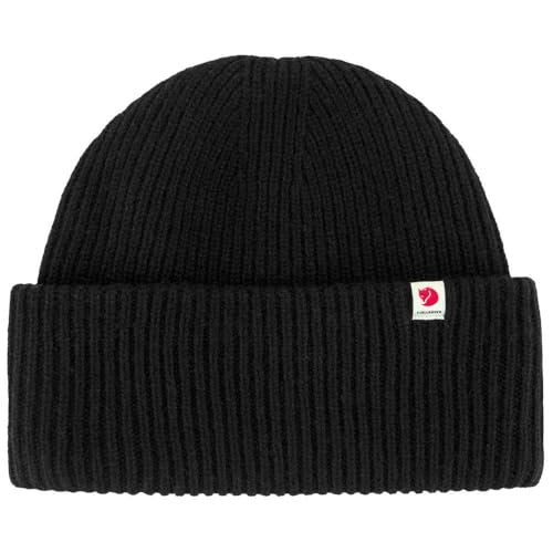 Fjällräven Unisex Fjällräven Heavy Mütze, Black, One Size