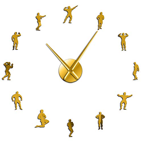 Bodybuilding Home Decor Art DIY Horloge Murale Géante Motivation Formation