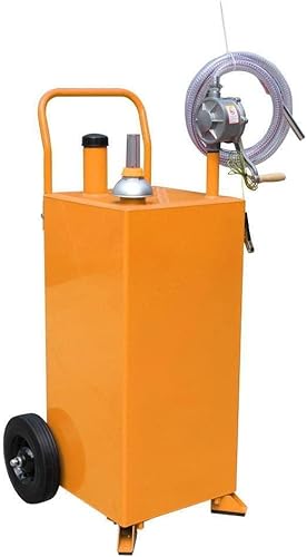 FOGLO Organizador de gas con ruedas tanque de almacenamiento de combustible portátil de 30 galones contenedor de gasolina grande con bomba giratoria