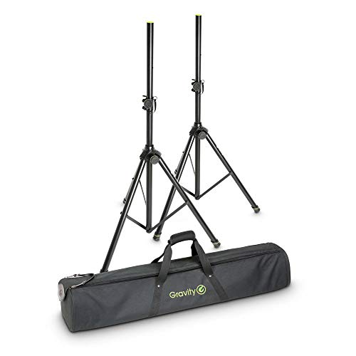 Facili da montare e stabili Gravity SS 5212 B SET 1 - Set di Supporti per Casse di acciaio con borsa per il trasporto