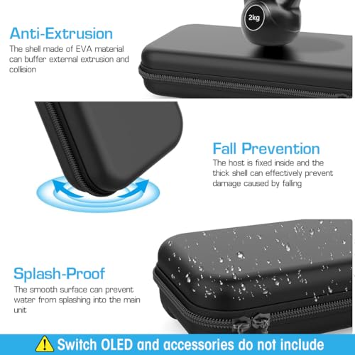 Carrying Case for Switch Gamepad, Organizer Bag for Switch/Switch OLED with 8 Games, Anti-Scratch EVA Storage Bag for Switch Carrying Case Accessories 6 41RJv+LrrkL