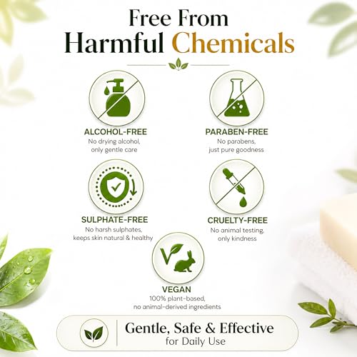 Image of Skin Brightening & Tan Removal Soap | Ayurvedic Bath Soap for Men & Women | Sandalwood, Saffron, Aloe Vera & Goat Milk | Helps Reduce Dark Spots & Uneven Skin Tone | Face & Body | Pack of 4 x 100g (400g)