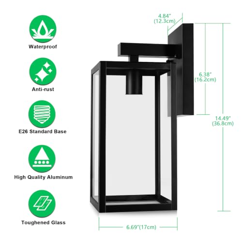 Image of MAXvolador Outdoor Wall Light Fixture, Exterior Waterproof Wall Lantern