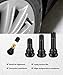 SCUARI 52 PCS Valve Stem,Car Accessories Tire Valve Stems,TR412 TR413 TR414 Valve Stem,Rubber Snap-in Tire Valve Stem,Replacement for Tubeless 0.453 Inch Rim Holes on Standard Vehicle Tires